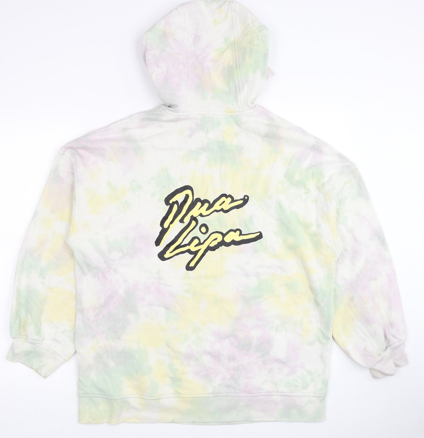 Divided by H&M Womens Multicoloured Geometric Cotton Pullover Hoodie Size S Pullover - Dua Lipa