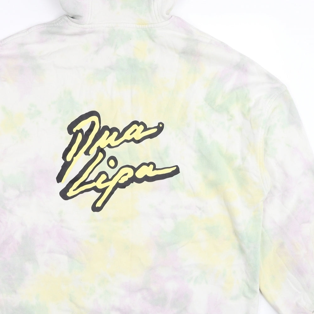 Divided by H&M Womens Multicoloured Geometric Cotton Pullover Hoodie Size S Pullover - Dua Lipa