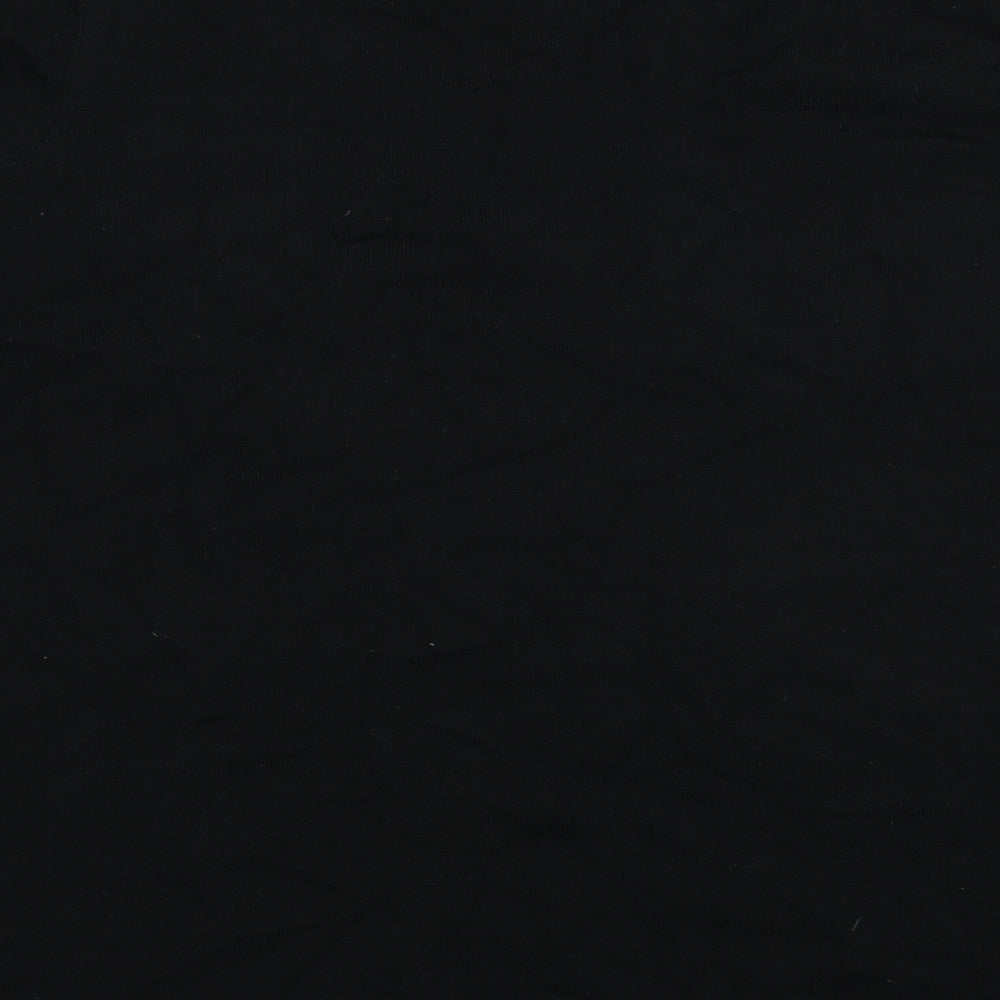 Bonmarché Womens Black Round Neck Viscose Pullover Jumper Size 20 - Size 20-22