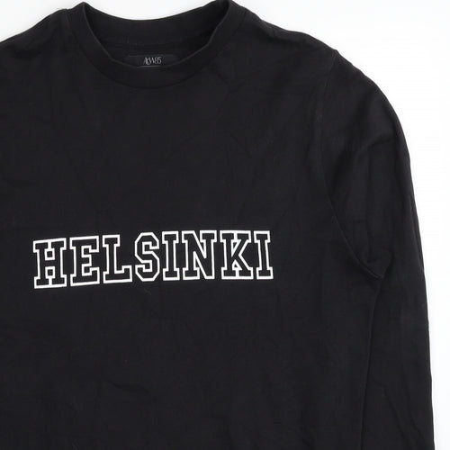 Matalan Mens Black Cotton Pullover Sweatshirt Size S - Helsinki