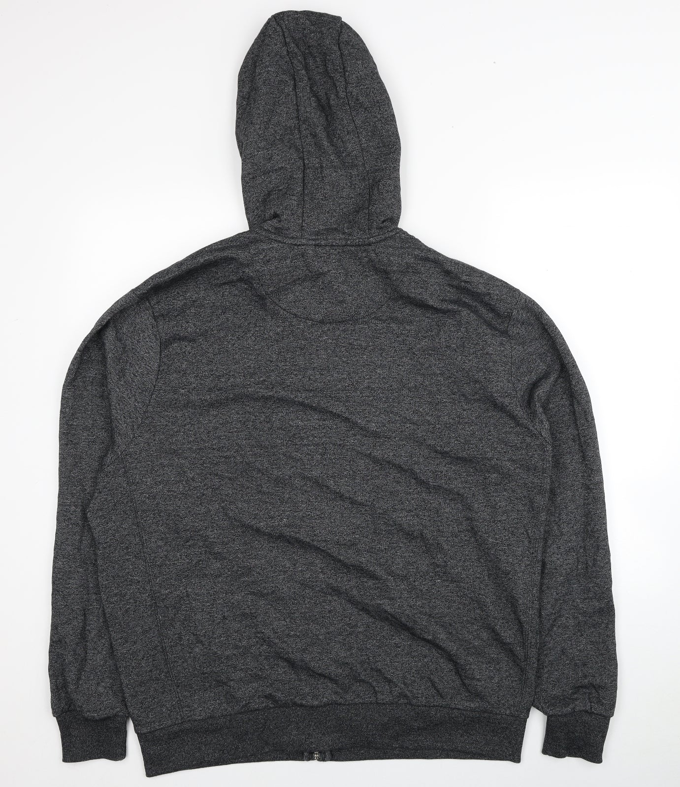 George Mens Grey Cotton Full Zip Hoodie Size XL