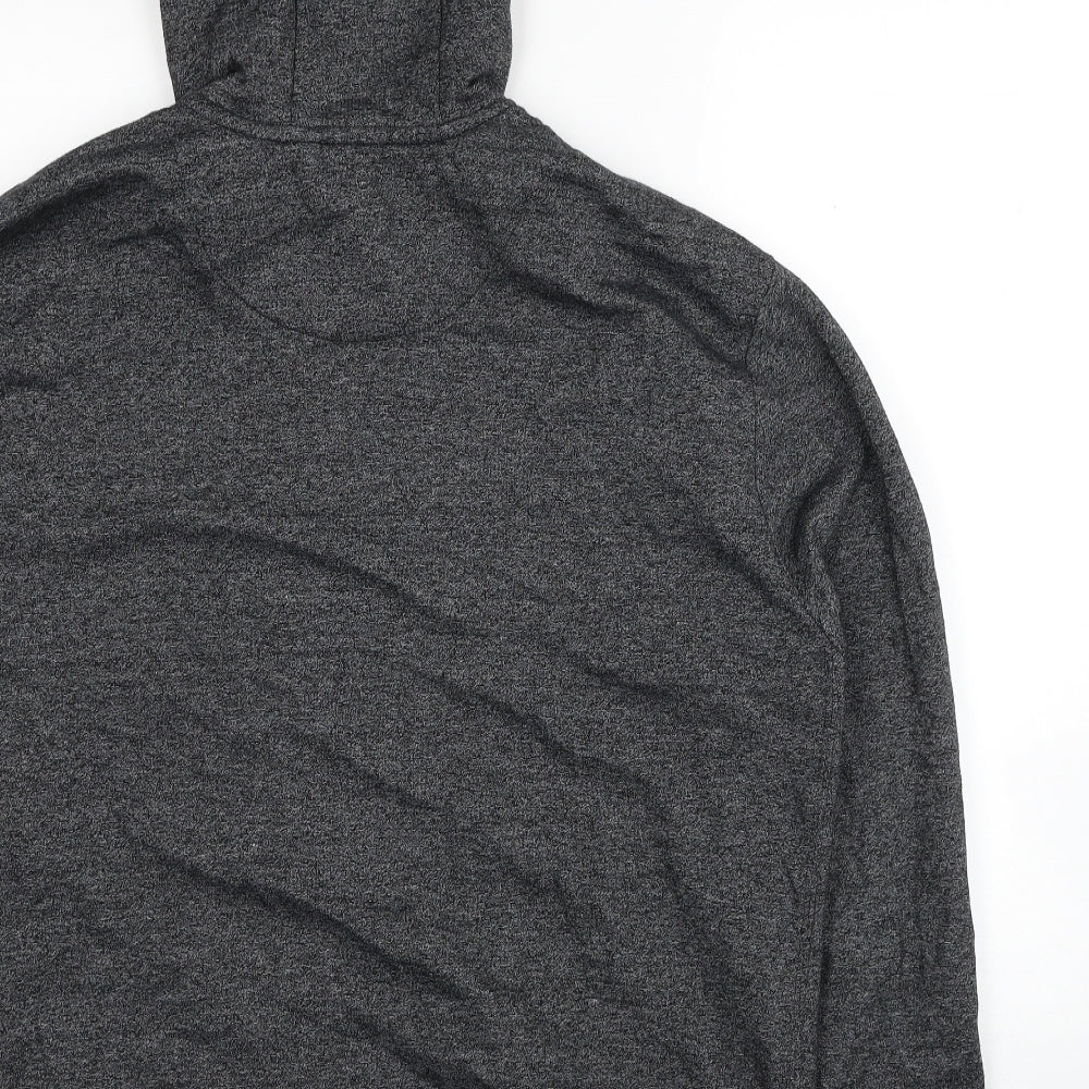 George Mens Grey Cotton Full Zip Hoodie Size XL