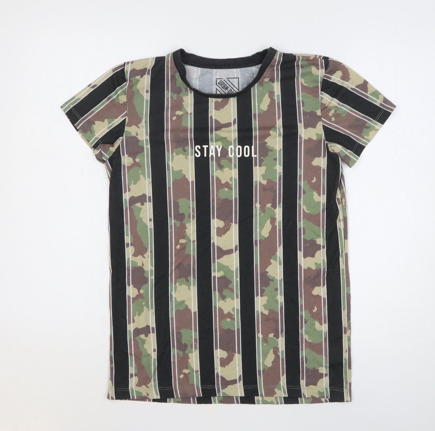 Matalan Boys Multicoloured Camouflage Polyester Basic T-Shirt Size 13 Years Round Neck Pullover - Stay Cool