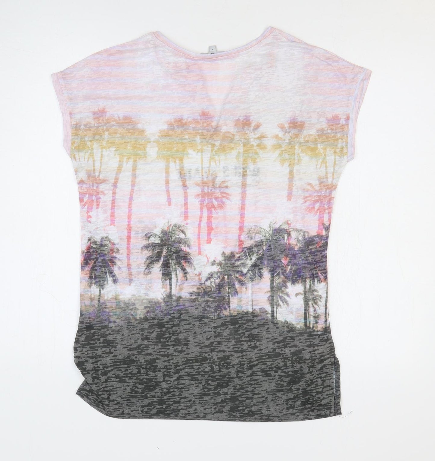 NEXT Womens Multicoloured Geometric Polyester Basic Tank Size 8 V-Neck - Who's Ready for Summer