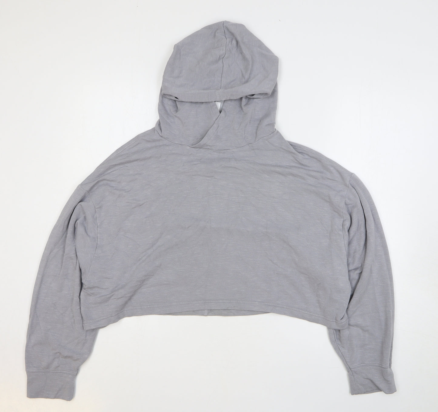 Fabletics Womens Grey Cotton Pullover Hoodie Size S Pullover - Cropped