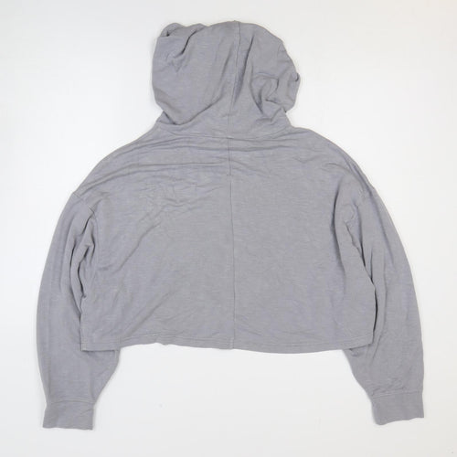 Fabletics Womens Grey Cotton Pullover Hoodie Size S Pullover - Cropped