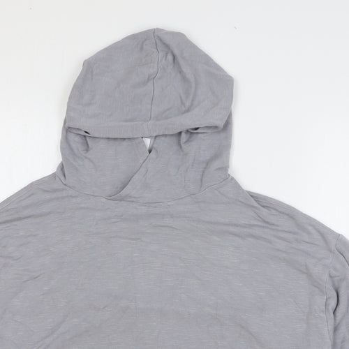 Fabletics Womens Grey Cotton Pullover Hoodie Size S Pullover - Cropped
