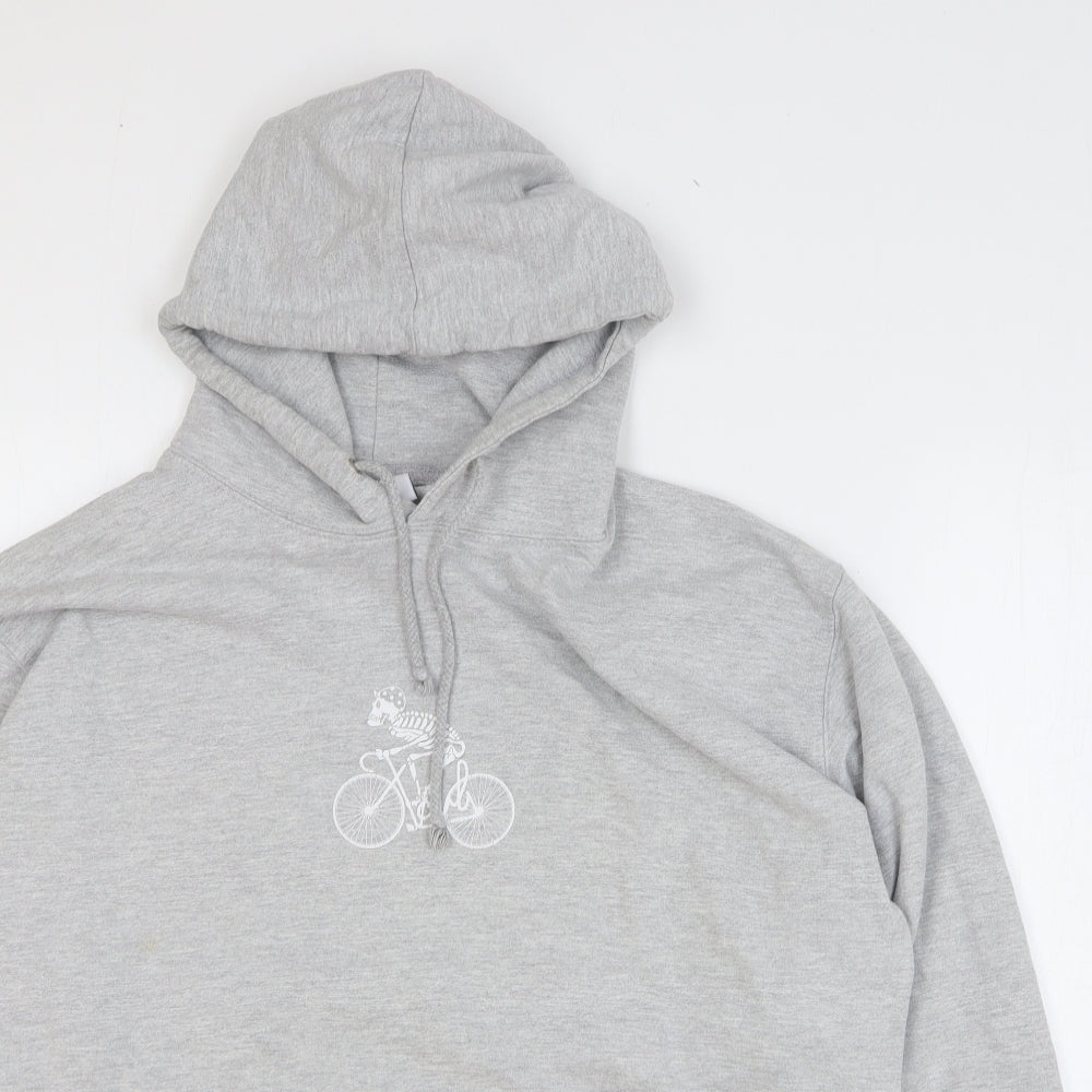 XCVB Mens Grey Cotton Pullover Hoodie Size L – Preworn