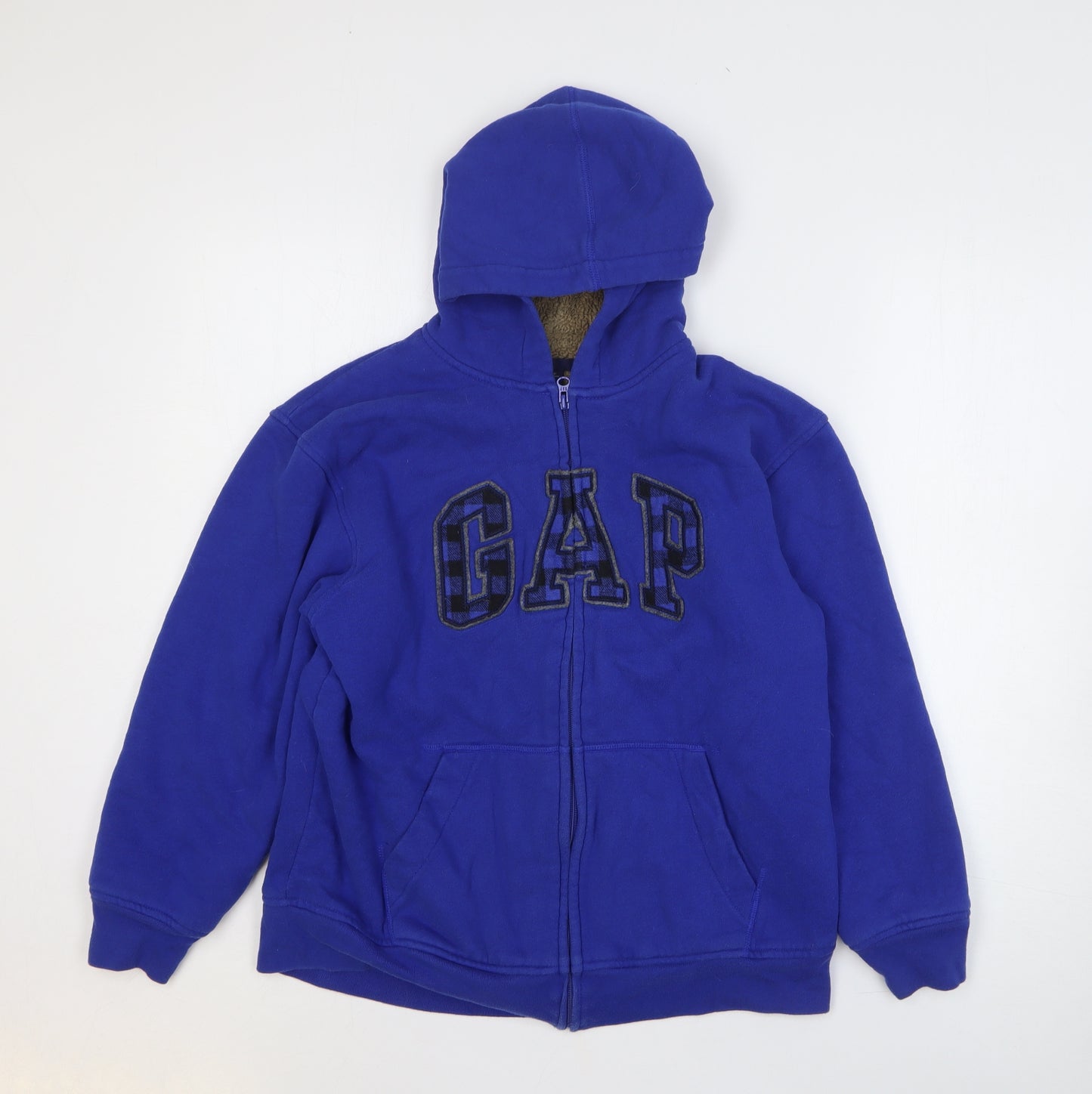 Gap Boys Blue Cotton Full Zip Hoodie Size 12-13 Years Zip