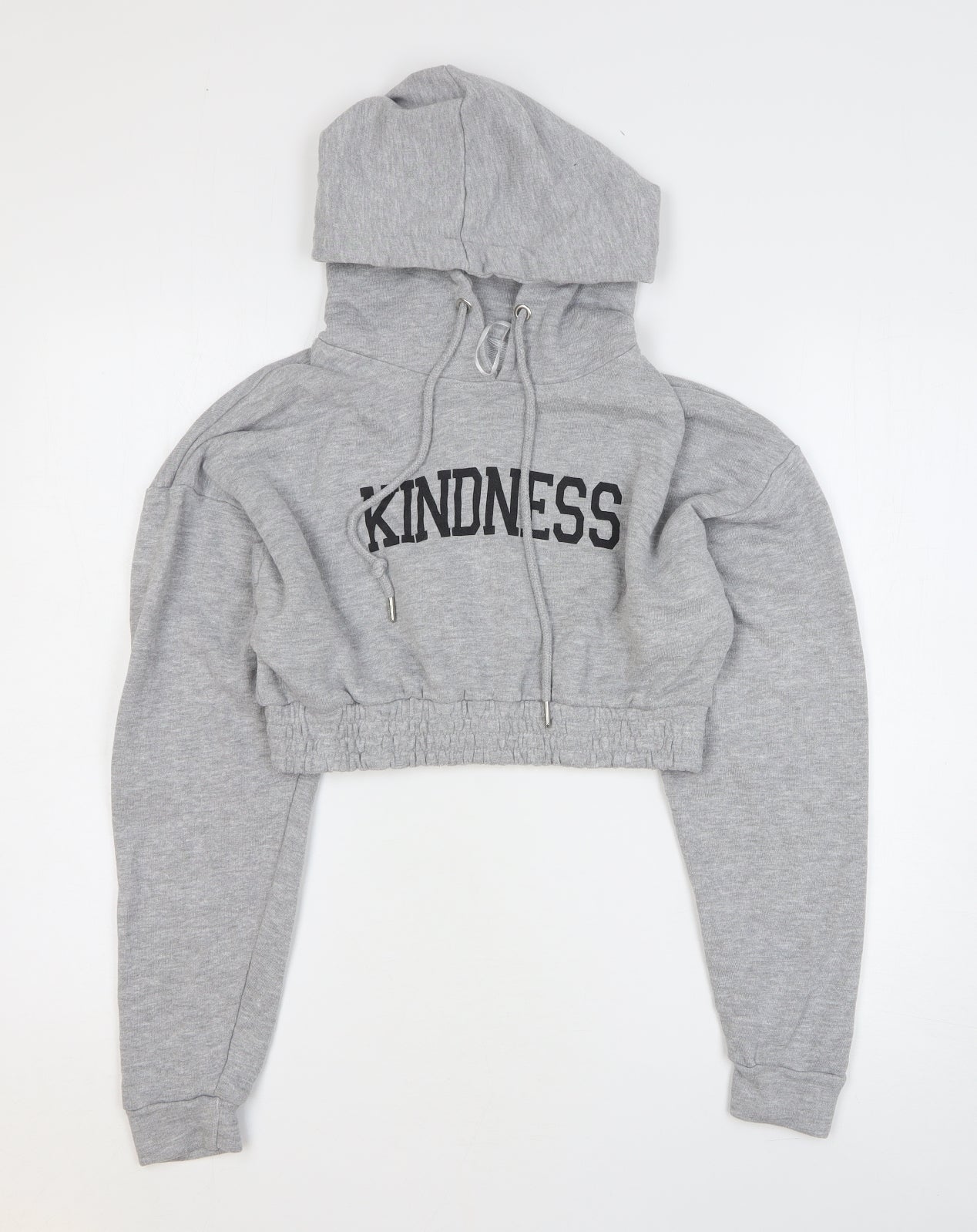 PINK Womens Grey Cotton Pullover Hoodie Size M Pullover