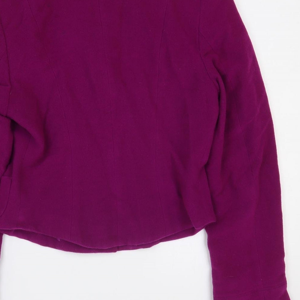 Nic Janik Womens Purple Jacket Size 10 Button