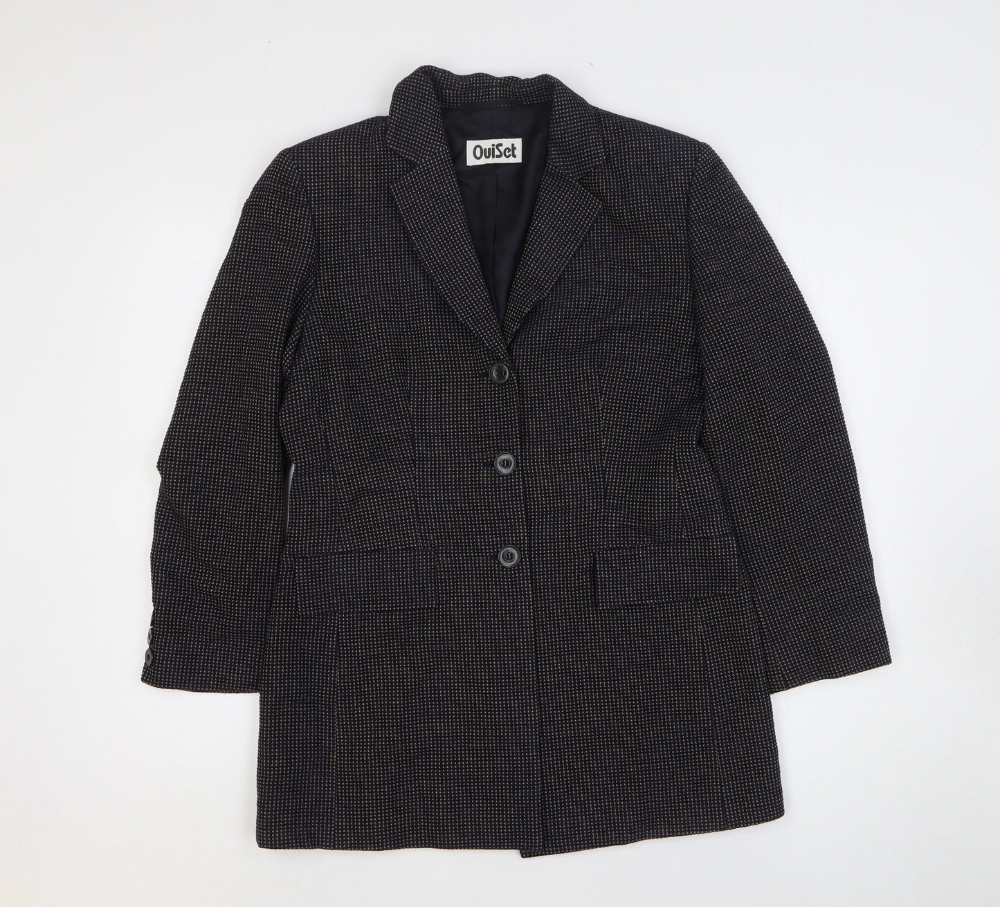 Oui Set Womens Blue Wool Jacket Suit Jacket Size 12