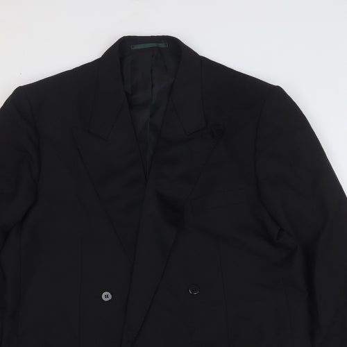 Dunn & Co Mens Black Polyester Jacket Suit Jacket Size 42
