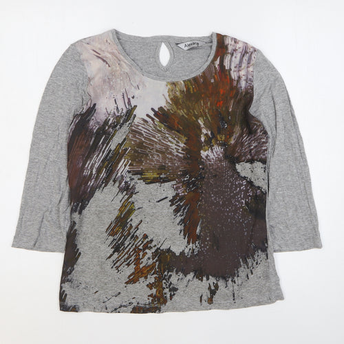 Alexara Womens Multicoloured Cotton Basic T-Shirt Size 10 Round Neck