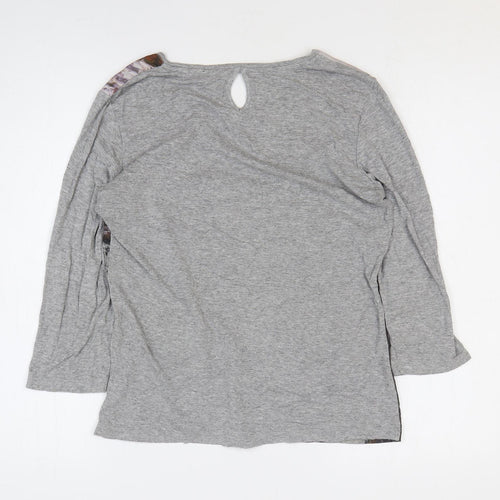 Alexara Womens Multicoloured Cotton Basic T-Shirt Size 10 Round Neck