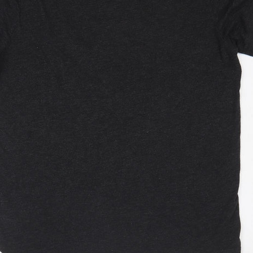 Bella + Canvas Womens Grey Polyester Basic T-Shirt Size L Round Neck