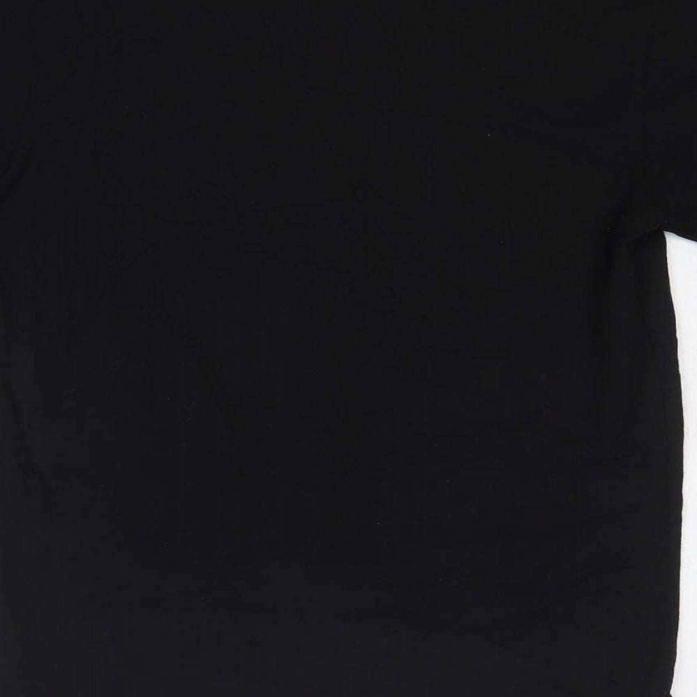 Galapagos Boys Black 100% Cotton Basic T-Shirt Size L Round Neck Pullover