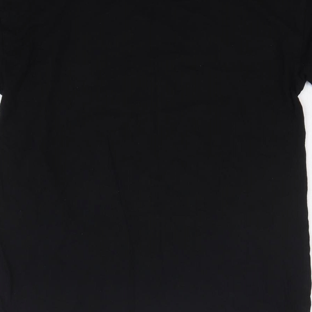 NEXT Boys Black 100% Cotton Basic T-Shirt Size 12 Years Round Neck Pullover