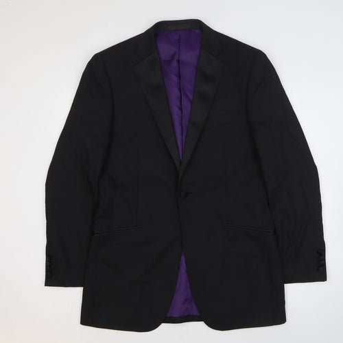 Marks and Spencer Mens Black Polyester Jacket Blazer Size 38