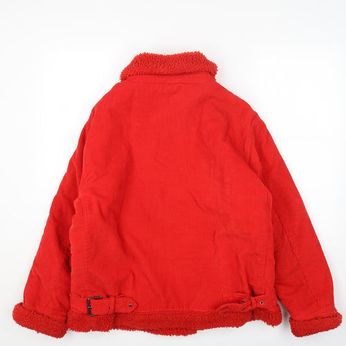 New Look Womens Red Jacket Size 10 Zip