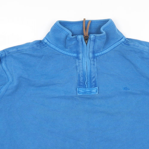 Marks and Spencer Mens Blue Cotton Pullover Sweatshirt Size L