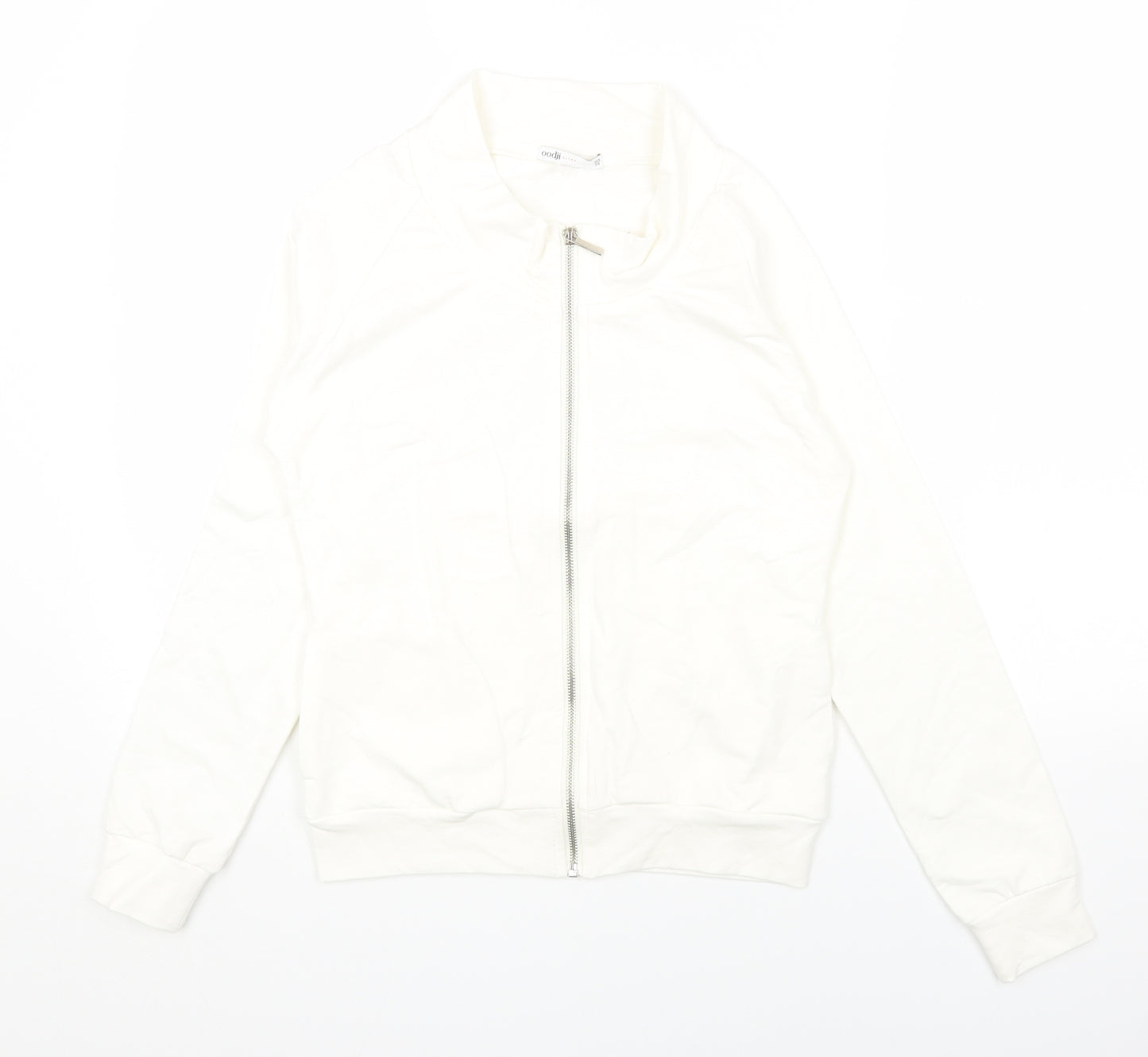 OODJI Womens White Jacket Size 6 Zip