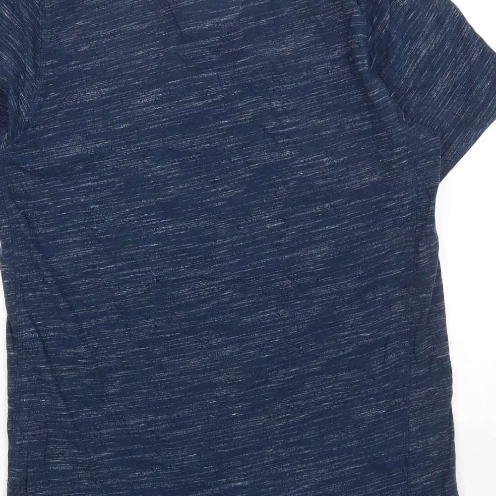 Tokyo Laundry Mens Blue Cotton T-Shirt Size M Round Neck