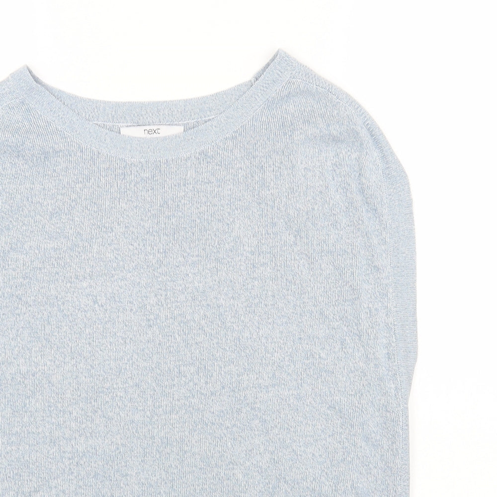 NEXT Womens Blue Acrylic Basic Tank Size S Round Neck