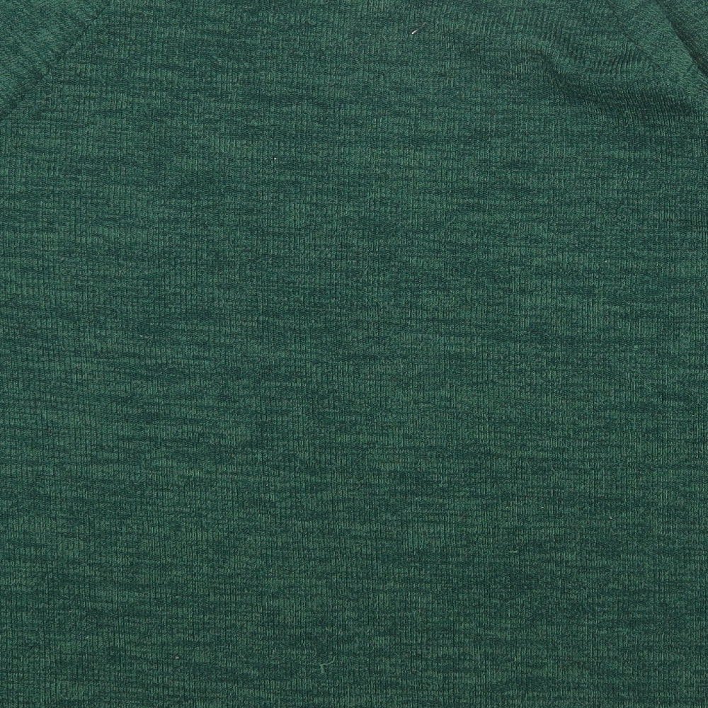 Preworn Womens Green Round Neck Geometric Polyester Pullover Jumper Size 2XL