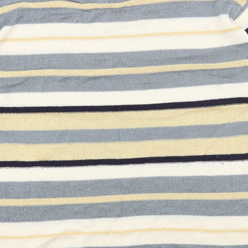 Richards Womens Multicoloured Round Neck Striped Acrylic Pullover Jumper Size M