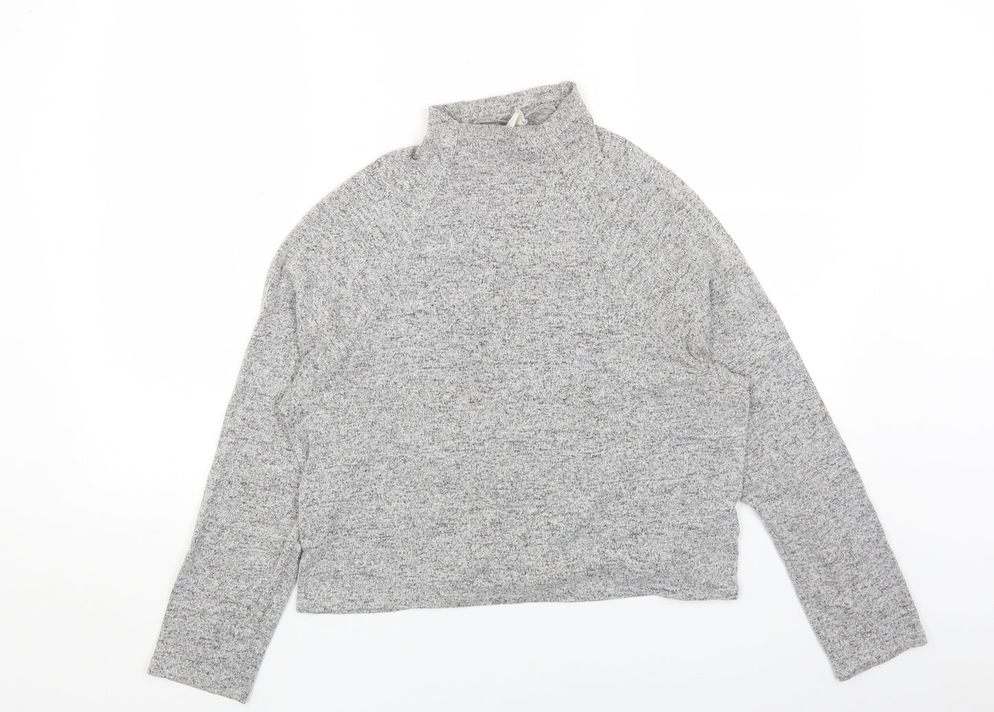 H&M Womens Grey Roll Neck Viscose Pullover Jumper Size S