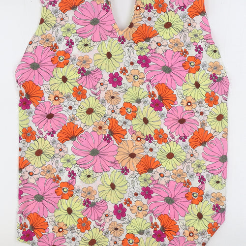 Marks and Spencer Womens Multicoloured Floral Polyester Basic Blouse Size 12 V-Neck