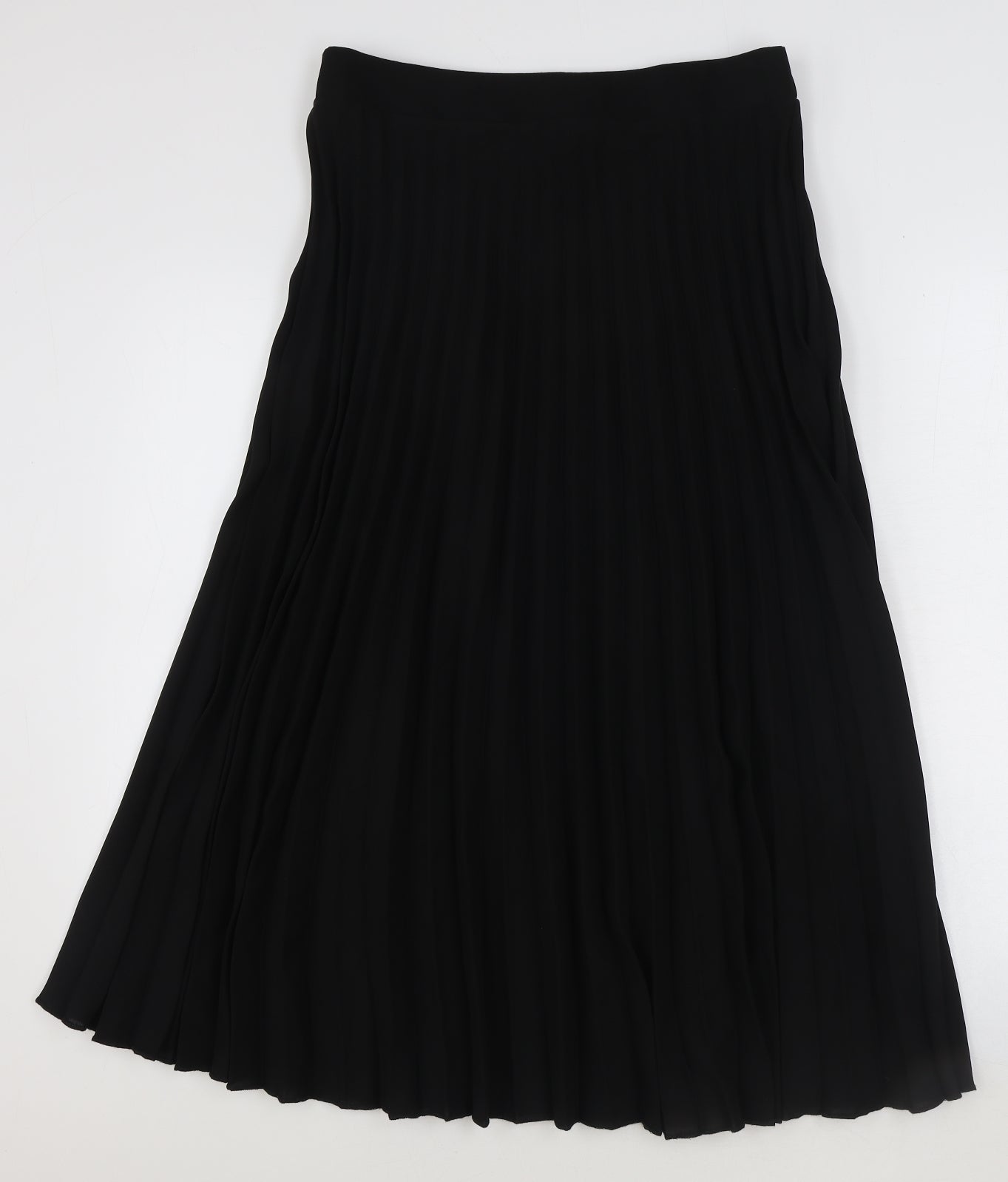 New Look Womens Black Polyester Pleated Skirt Size 12
