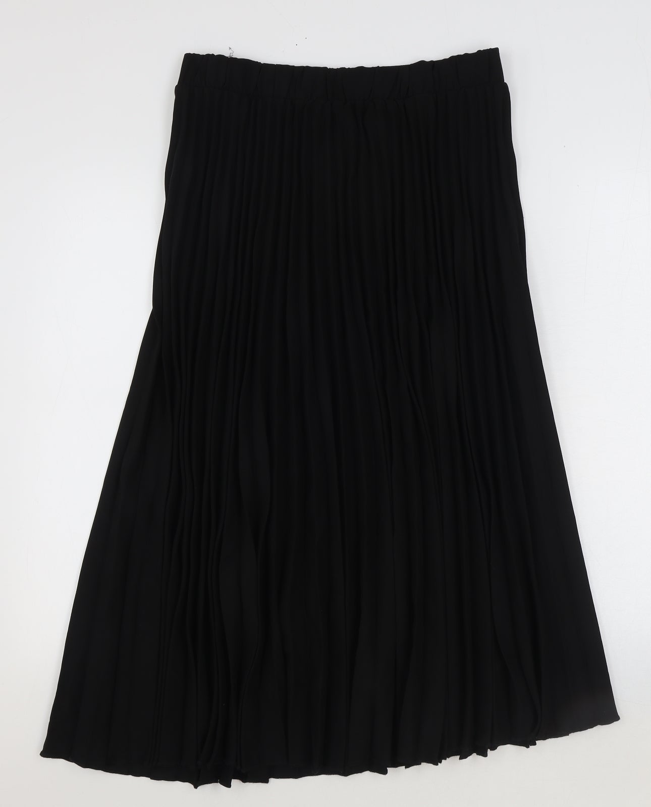 New Look Womens Black Polyester Pleated Skirt Size 12