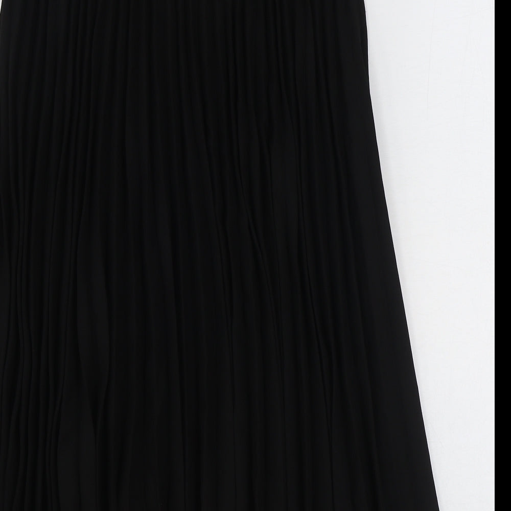New Look Womens Black Polyester Pleated Skirt Size 12