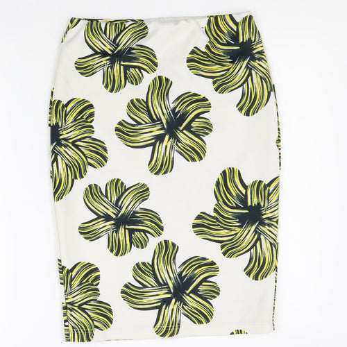 Atmosphere Womens Multicoloured Geometric Polyester Straight & Pencil Skirt Size 10