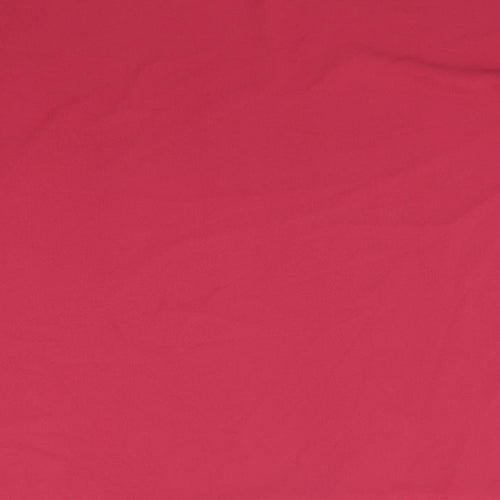 Marina Kaneva Womens Red Polyester Basic Blouse Size 18 Round Neck - Flute Hem