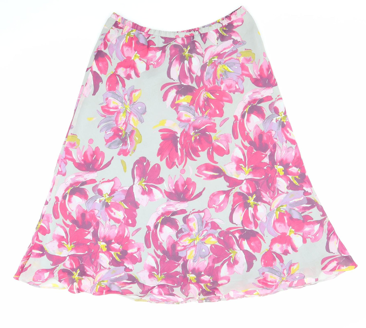 Eastex Womens Multicoloured Floral Polyester Flare Skirt Size 12