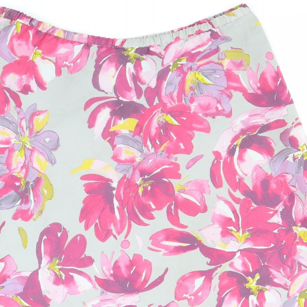 Eastex Womens Multicoloured Floral Polyester Flare Skirt Size 12