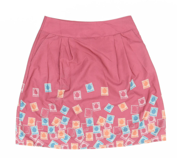 Ness Womens Multicoloured Geometric Polyester Bandage Skirt Size 10 Zip