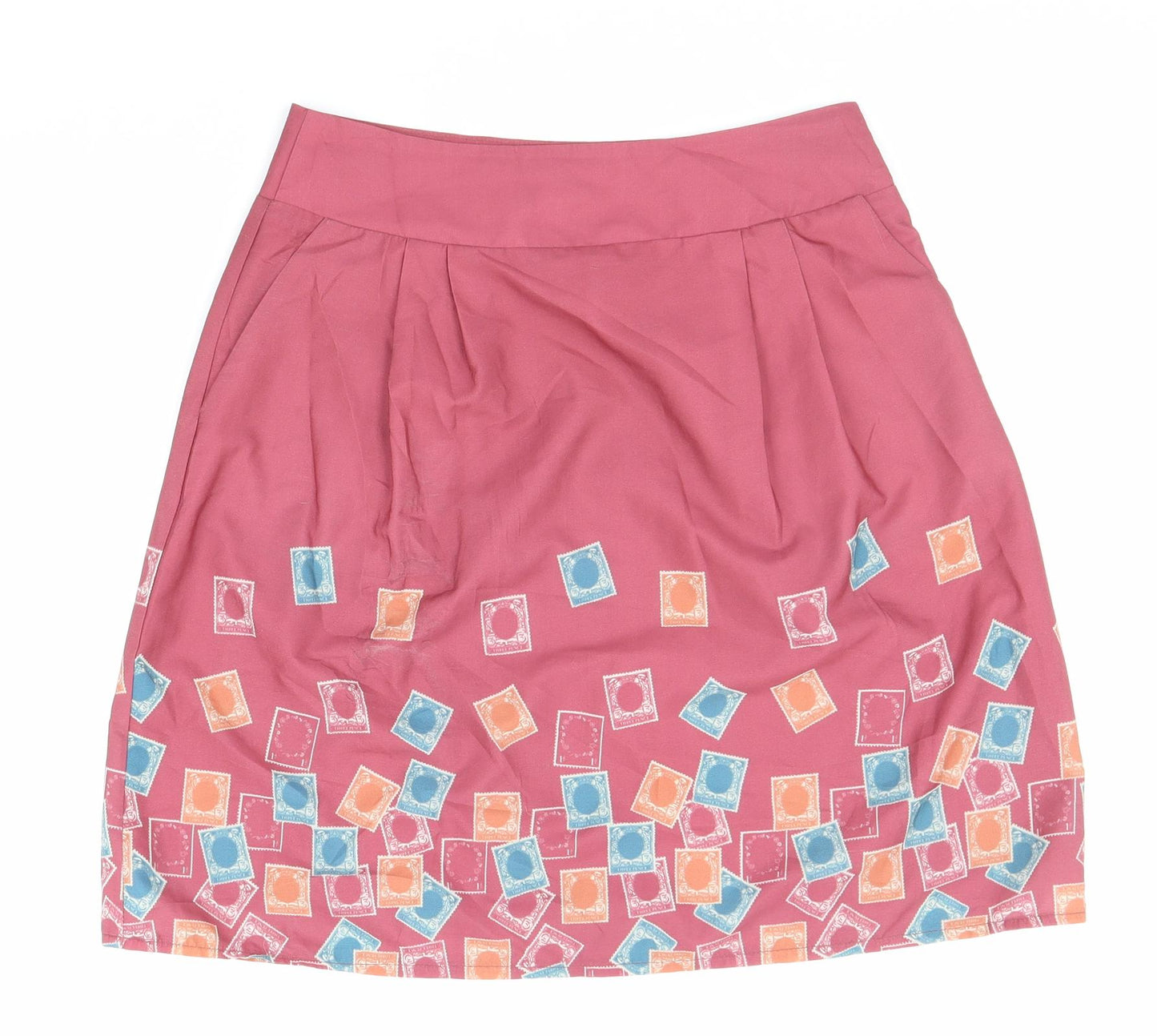 Ness Womens Multicoloured Geometric Polyester Bandage Skirt Size 10 Zip