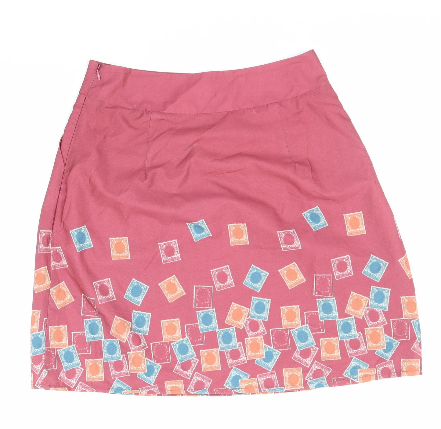 Ness Womens Multicoloured Geometric Polyester Bandage Skirt Size 10 Zip