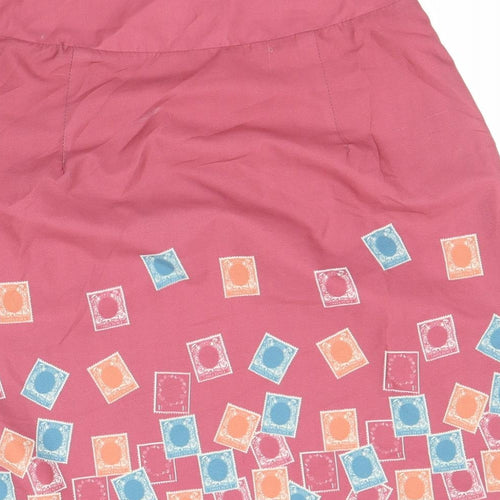 Ness Womens Multicoloured Geometric Polyester Bandage Skirt Size 10 Zip