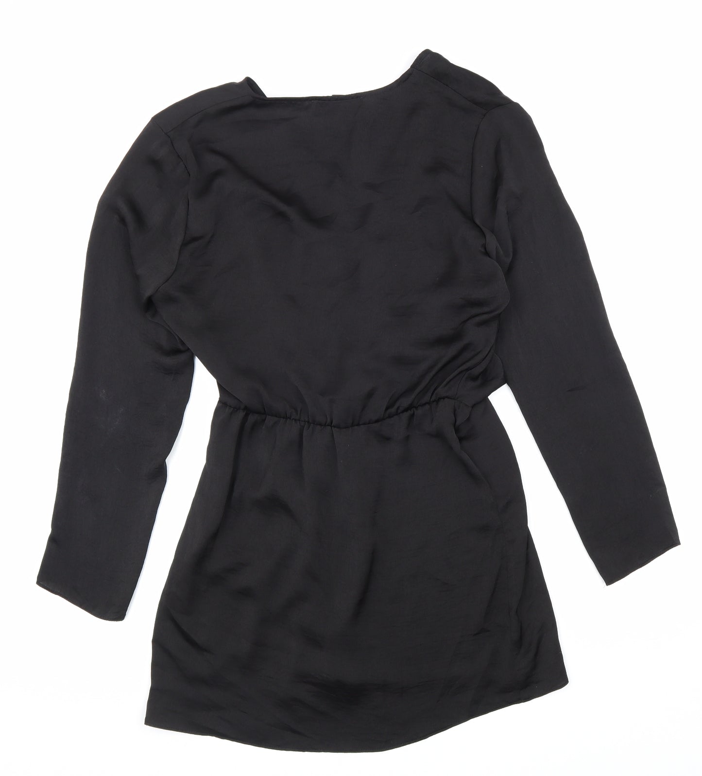 Missguided Womens Black Polyester Mini Size 10 Sweetheart Zip