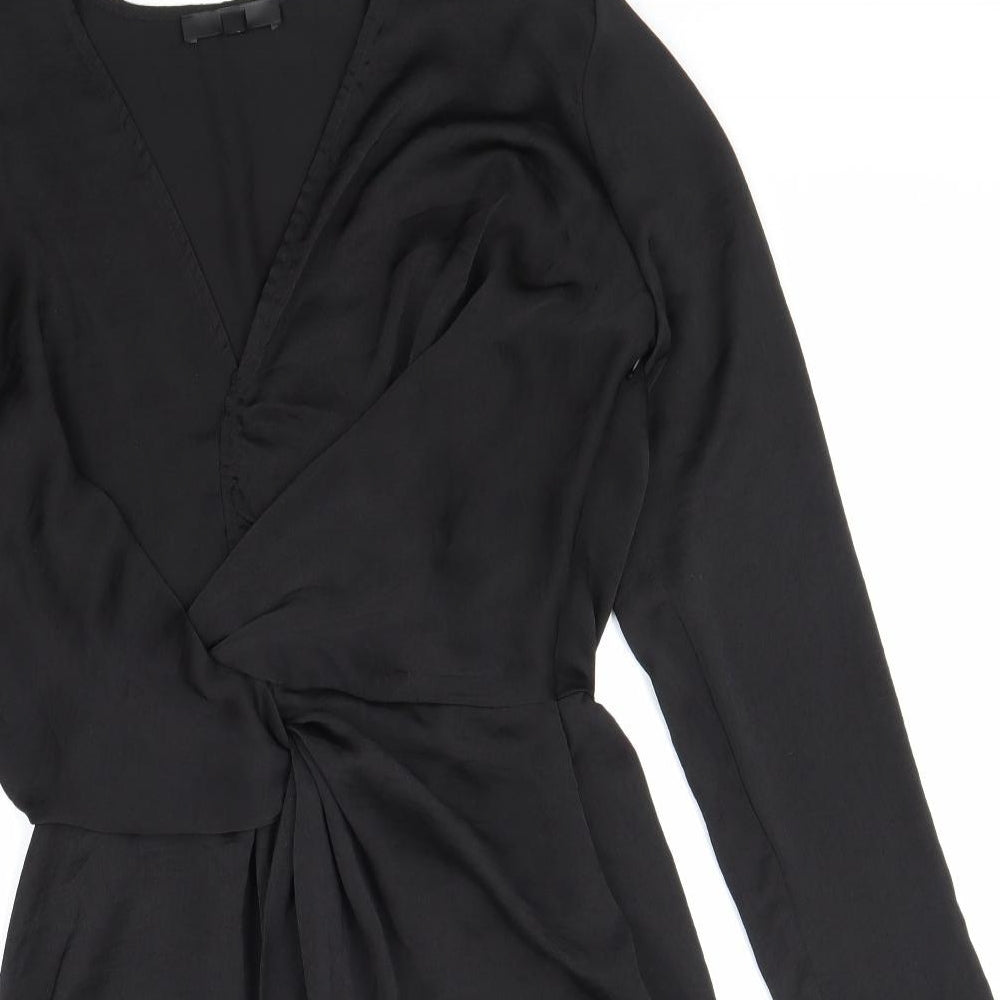 Missguided Womens Black Polyester Mini Size 10 Sweetheart Zip