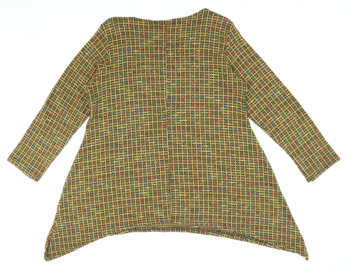 Preworn Womens Multicoloured Round Neck Geometric Acrylic Pullover Jumper Size XL