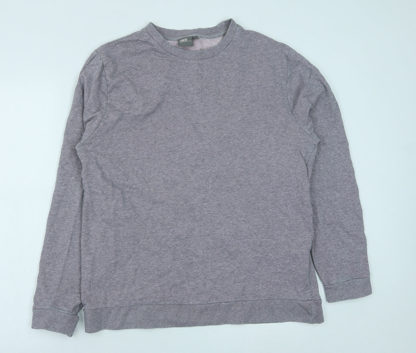 ASOS Mens Grey Cotton Pullover Sweatshirt Size M