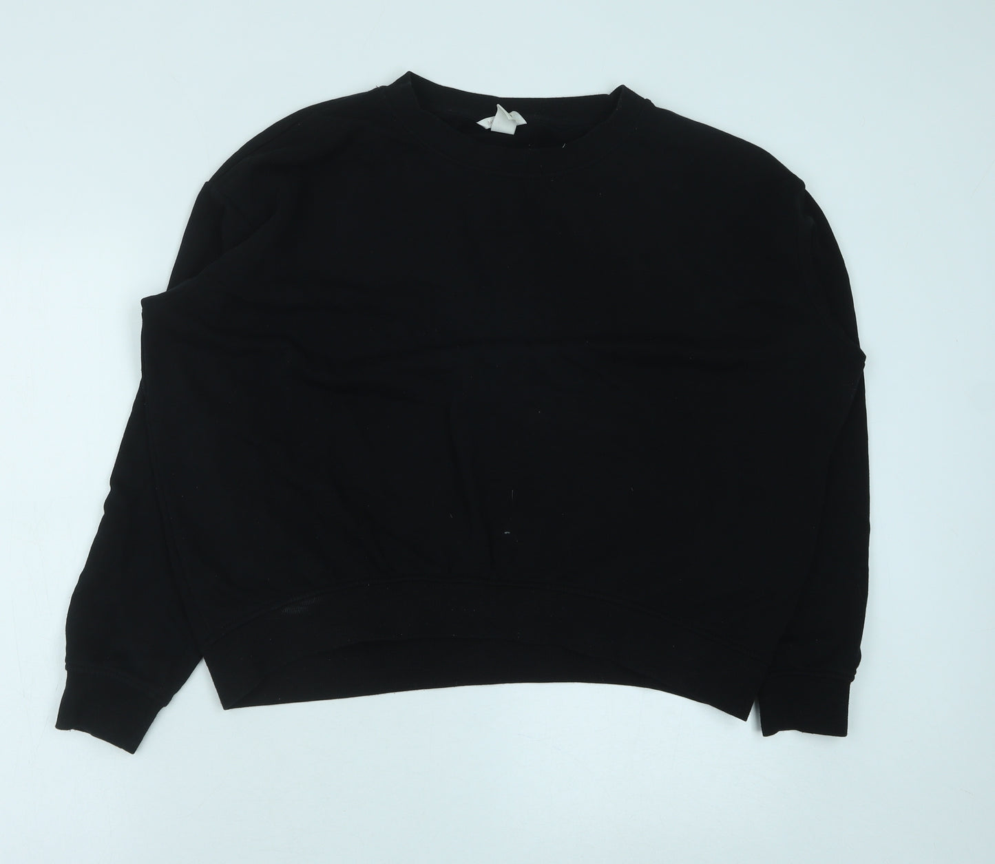 H&M Womens Black Cotton Pullover Sweatshirt Size M Pullover