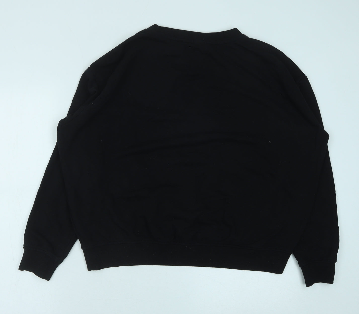 H&M Womens Black Cotton Pullover Sweatshirt Size M Pullover