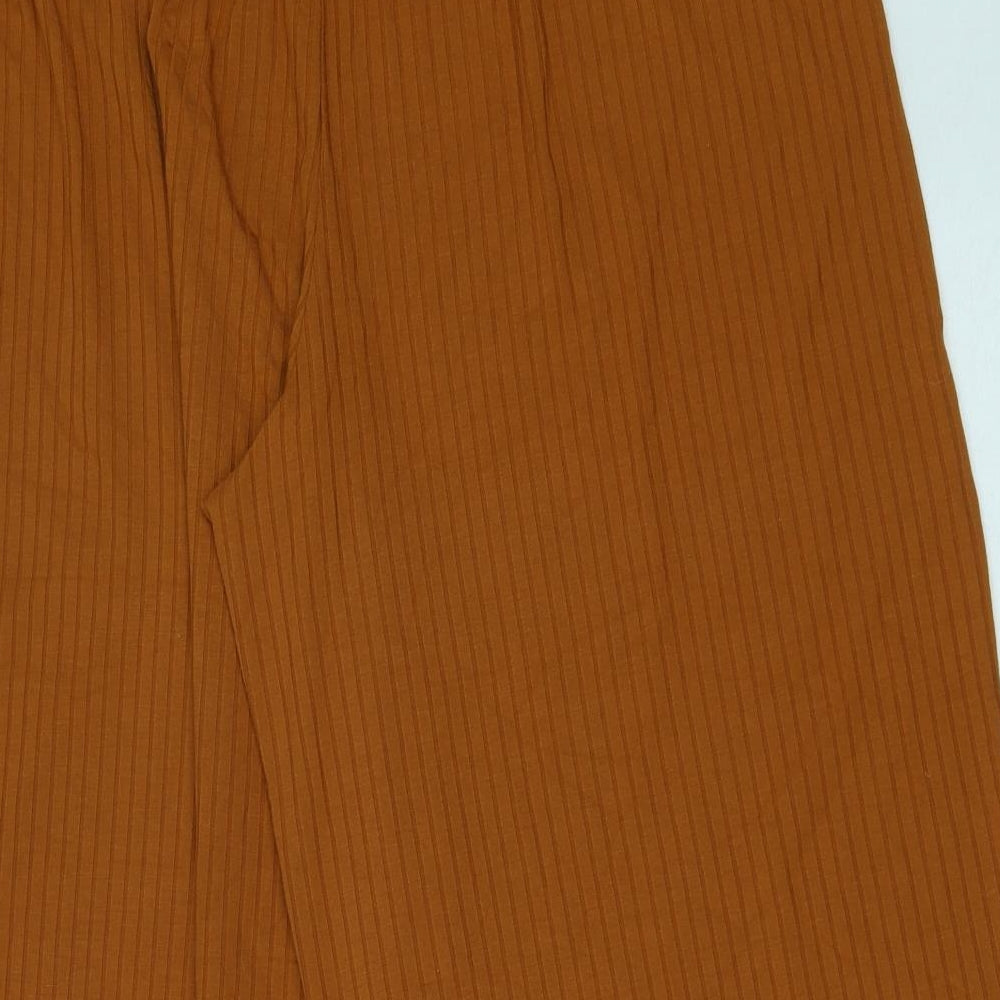 Cuddl Duds Womens Brown Viscose Cropped Trousers Size 2XL Regular